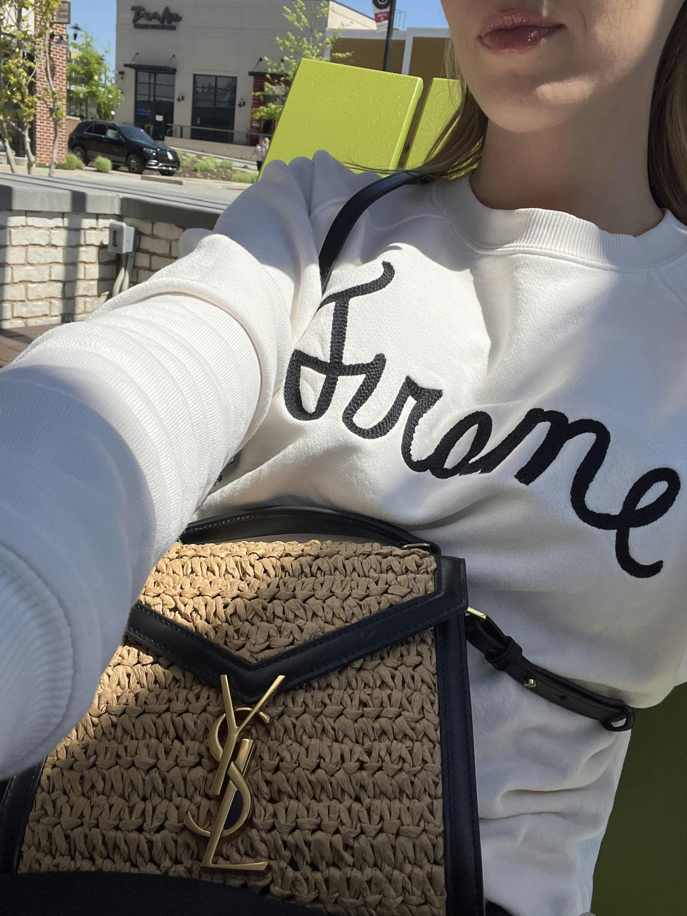 CASSANDRA MEDIUM CHAIN BAG IN CROCODILE-EMBOSSED SHINY LEATHER photo review