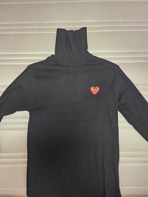 (국내배송, 당일출고) 꼼데가르송 골지터틀넥 블랙(공유,신민아착용)-재입고!