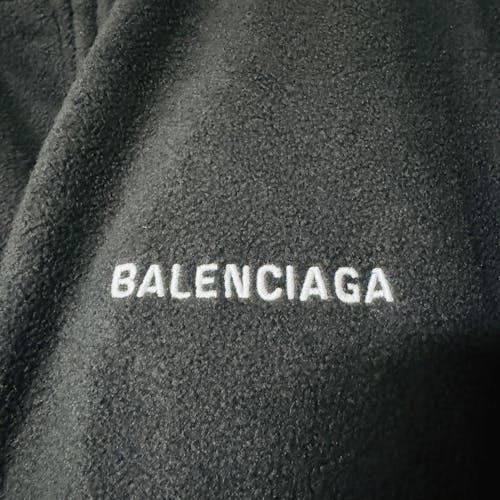 발렌시아가 백 집업 재킷 블랙