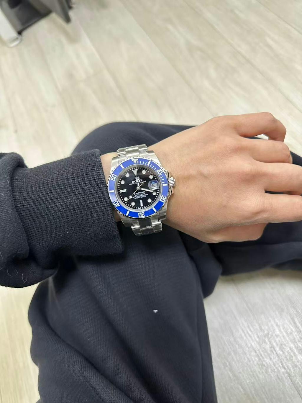 로렉스 서브마리너 데이트 화이트 골드 청판 41mm