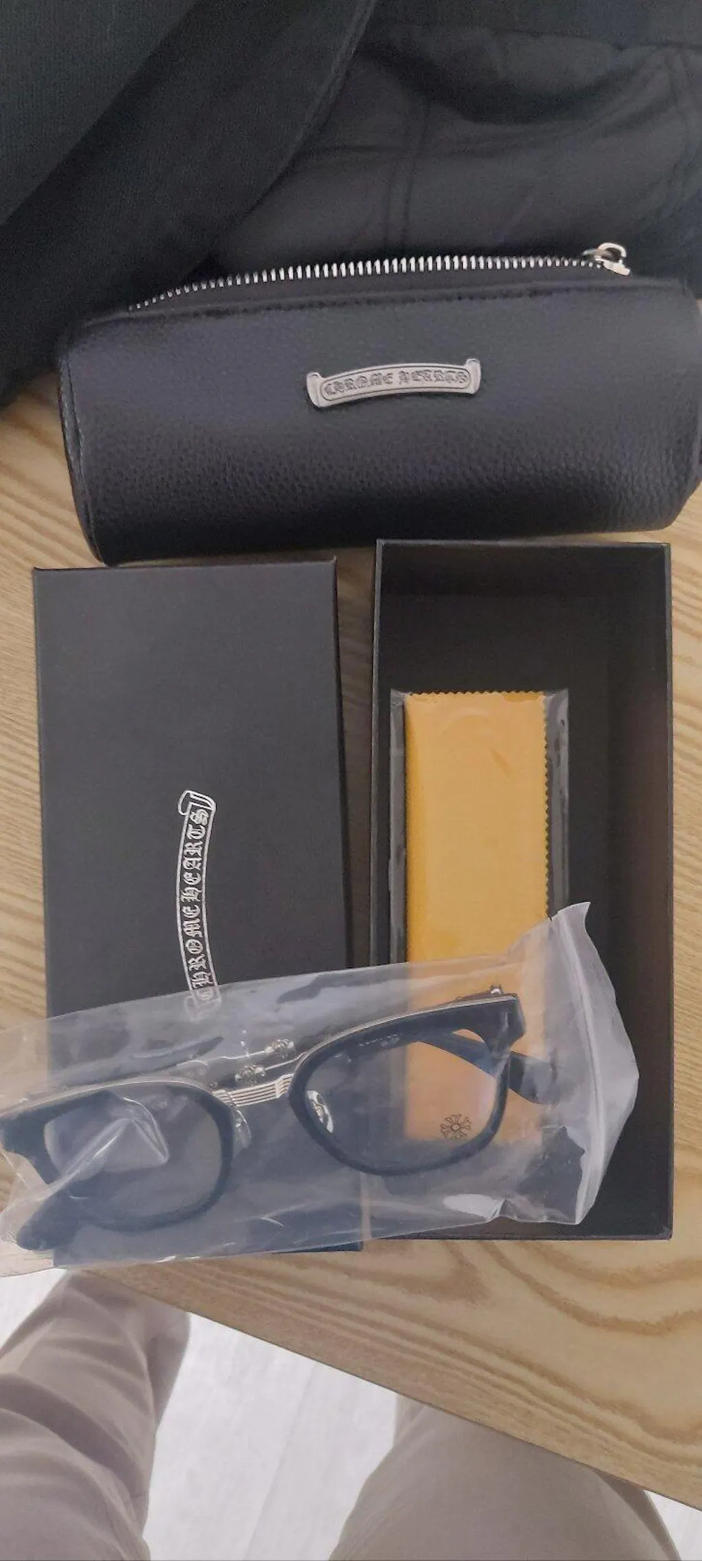 (국내배송) 크롬하츠 첩 첩 블랙 안경테 (아이브 레이 착용)