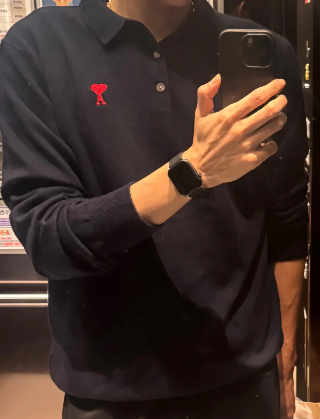 (국내배송, 당일출고) 아미 스몰 하트 로고 니트 폴로 ~5Color~