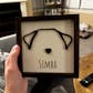 Custom Framed Dog Ear Drawing Pet Memorial Decor for Home