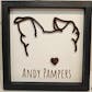 Custom Framed Dog Ear Drawing Pet Memorial Decor for Home