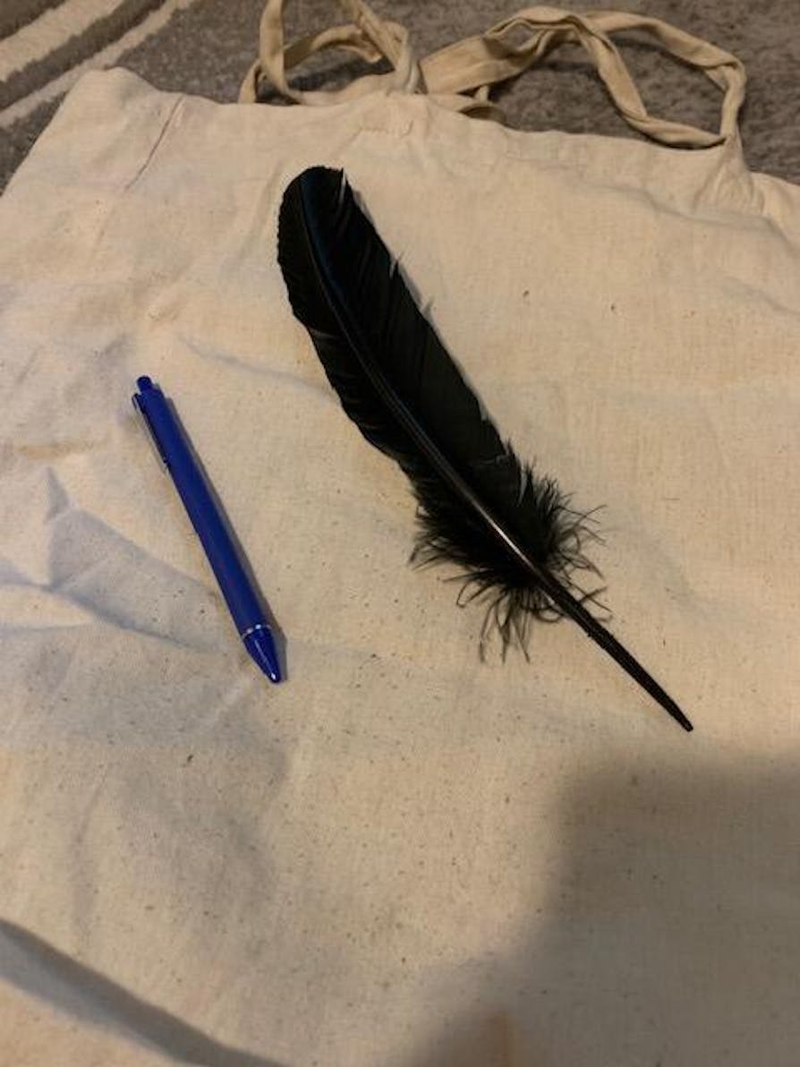 Simple Black Feather – Momentary Ink