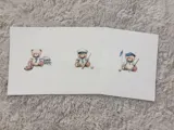 Little Sportsman Varsity Teddy Watercolor Nursery Wall Art Print Set -3 Unframed 8x10