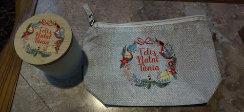 Necessaire e/ou Vela "Feliz Natal"