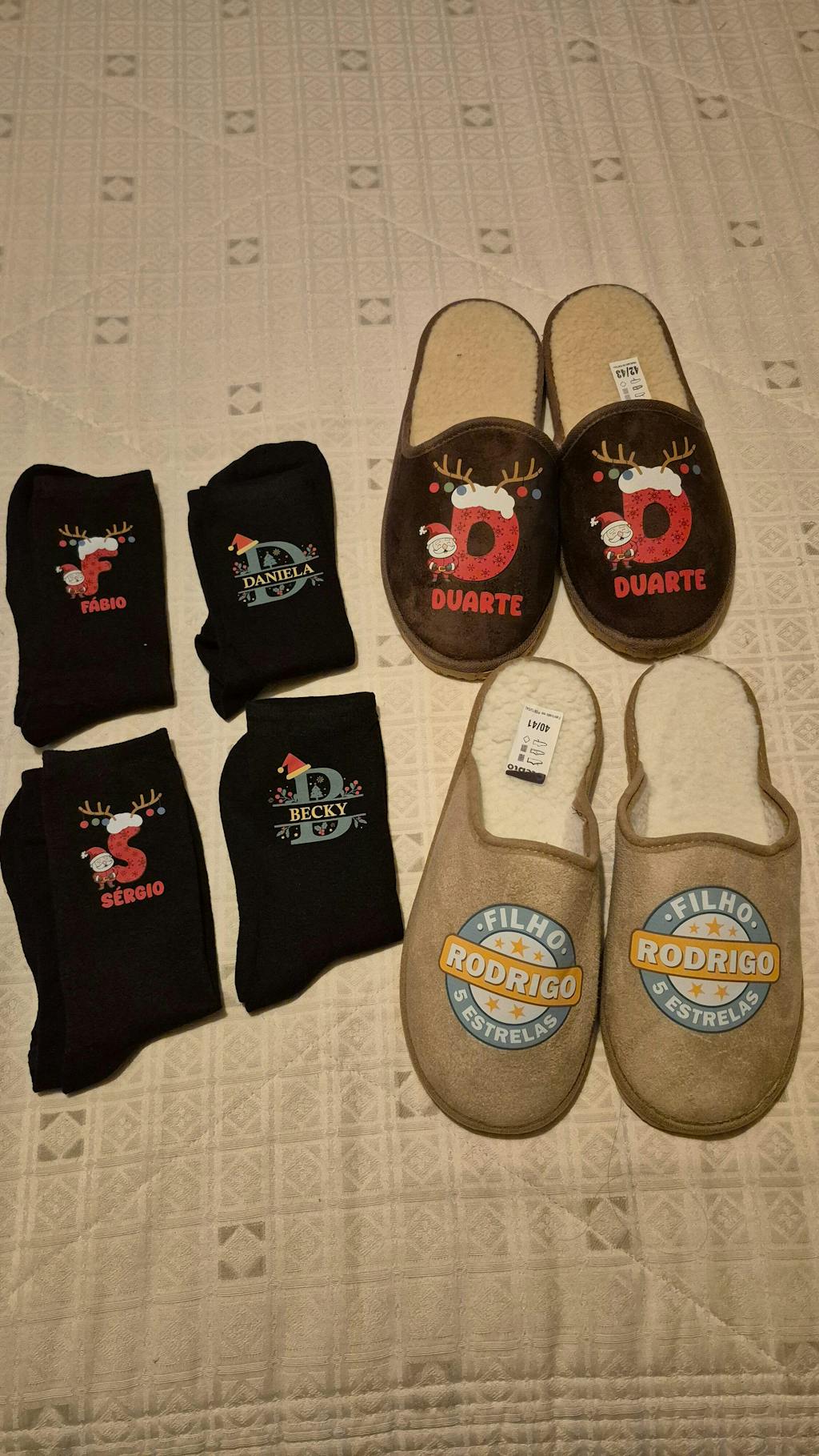 Meias "Pai Natal na Neve"