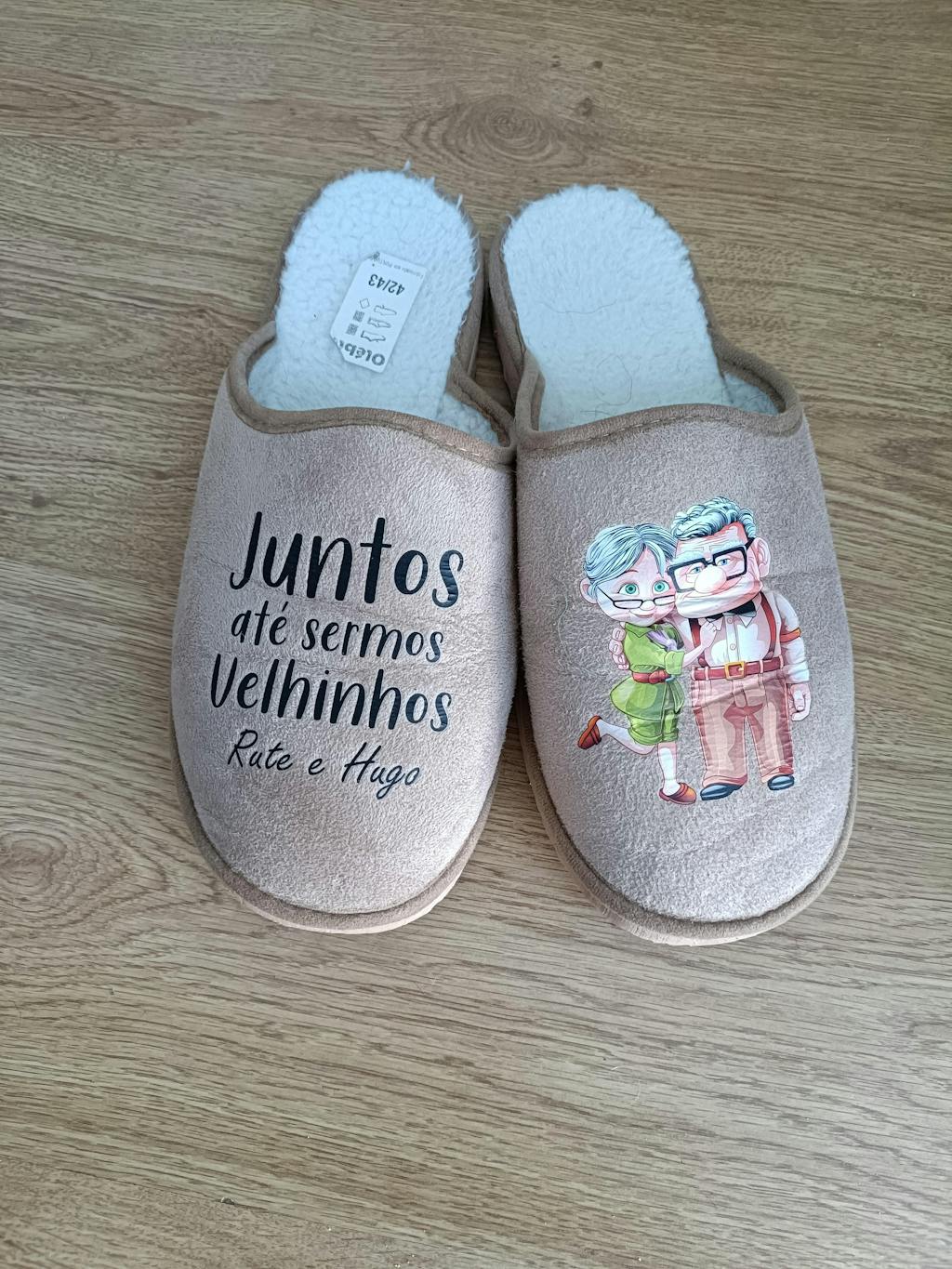 Box Chinelos+Boxer & Box Chinelos+Cueca "Juntos até sermos velhinhos"