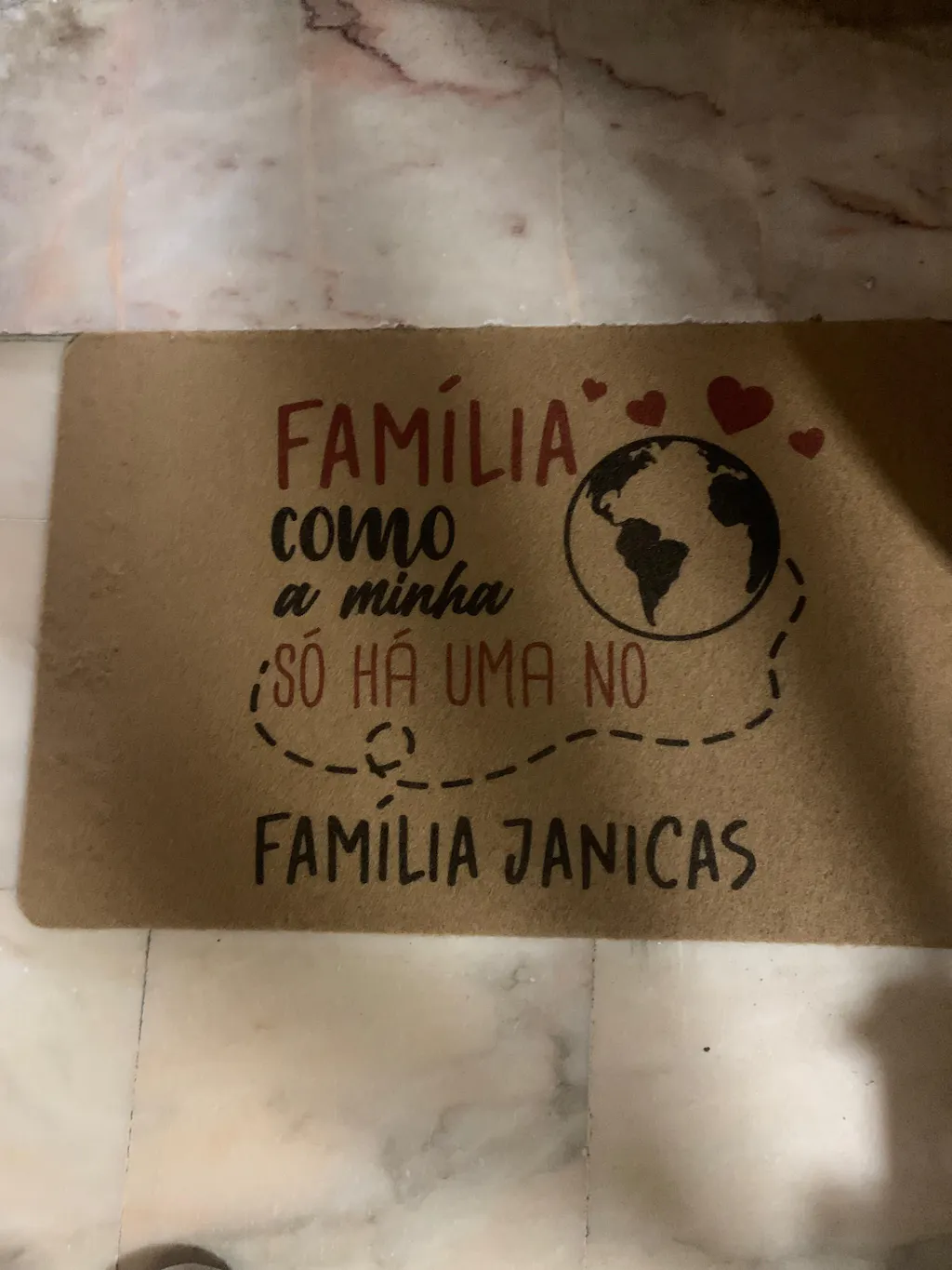 Tapete de entrada "Família como a minha só há uma"