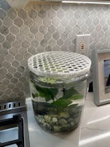 Custom Honeycomb Lid for Round Nano Fish Tank – Tailored Fit with Cord Slot. Unique Designed Lid Perfect Fit For Fish Tank.