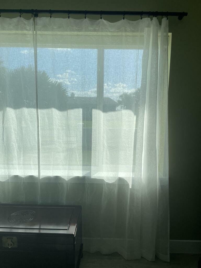 White Linen Sheer Curtains - Tabs Top - Unlined Sheer Curtains - Custom ...