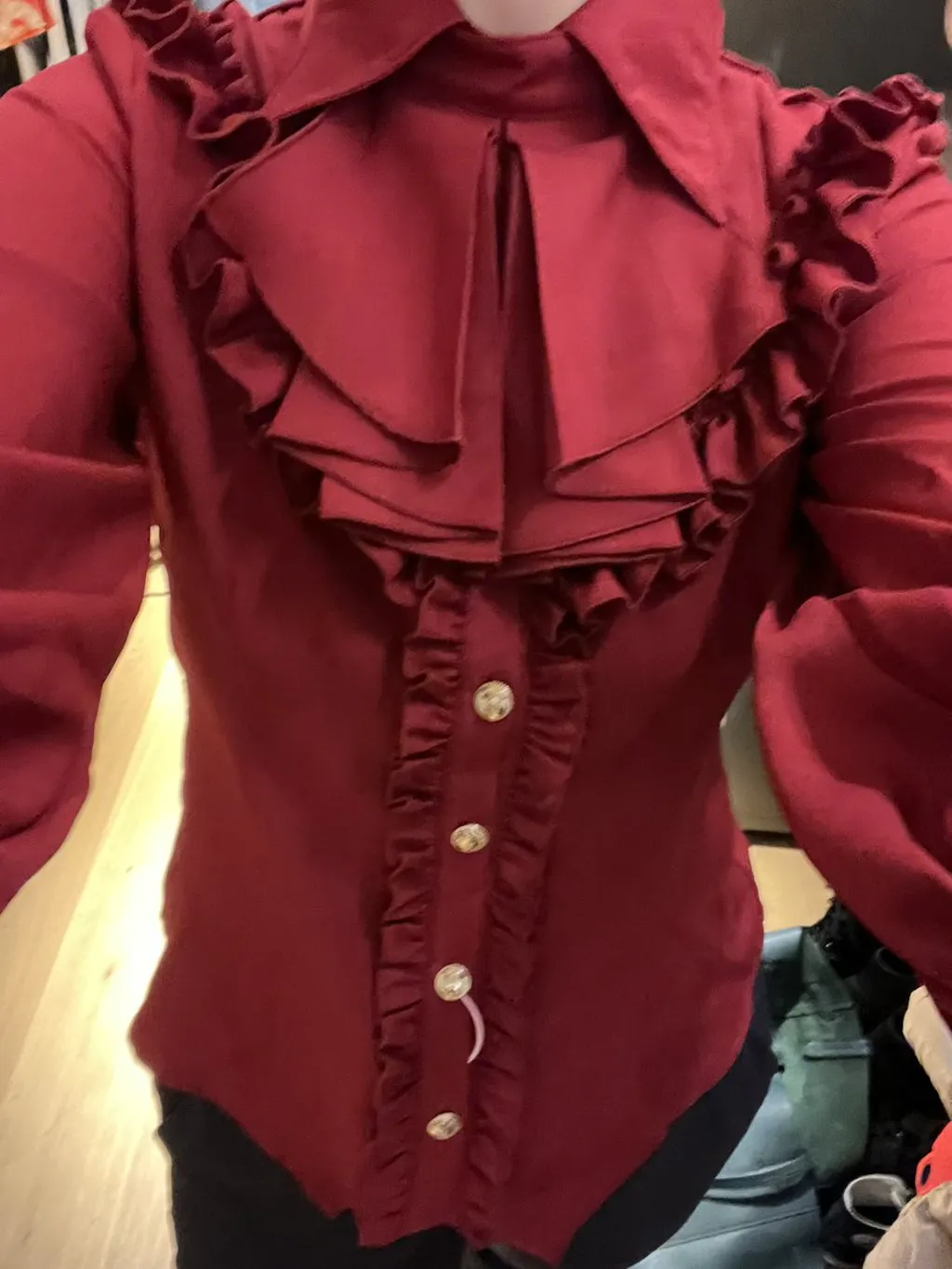 Time Memory~ Elegant Lolita Slim Fit Mutton Sleeve Blouse – 42Lolita