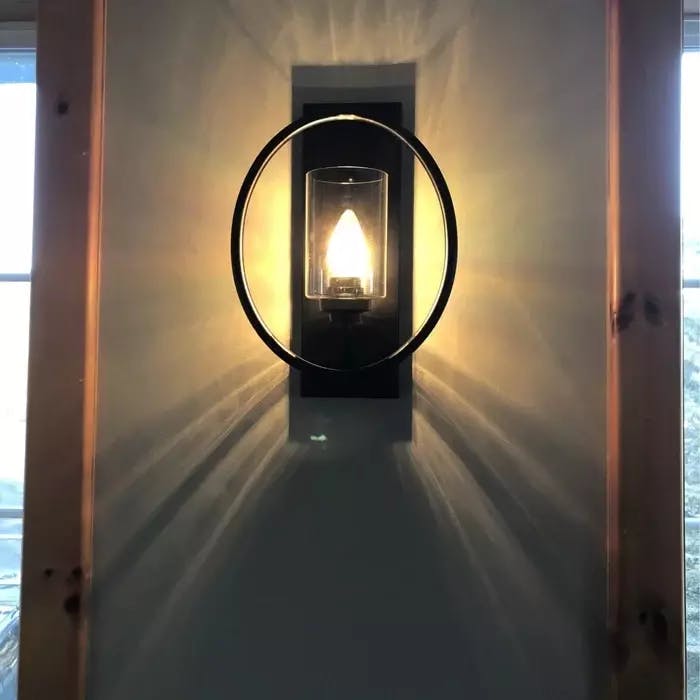 Maxax 4 Lights Gold bulb holders Black Lantern Square