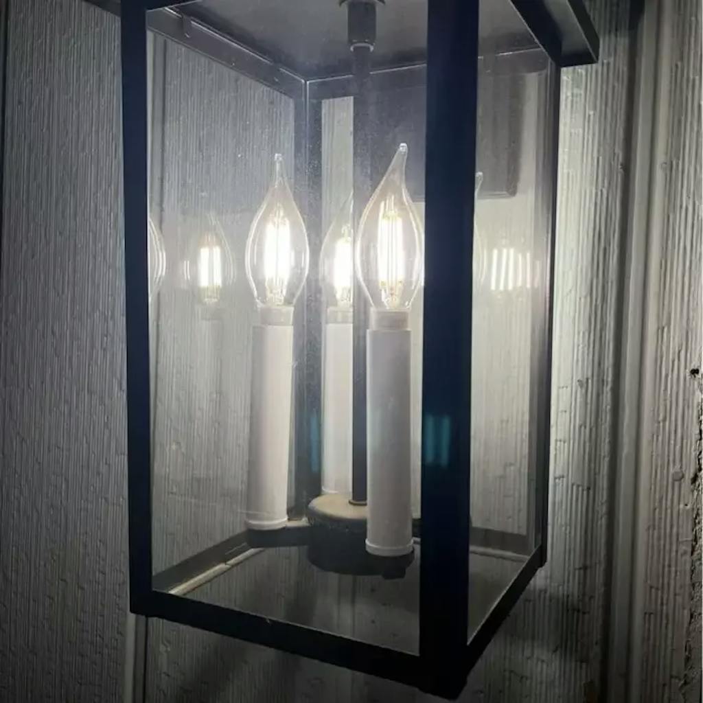 Maxax 16.7 Inch H Outdoor Wall Lantern with Dusk to Dawn #2530