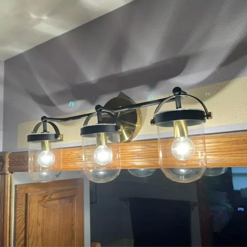 Maxax 3 - Light Dimmable Black/Gold Vanity Light #D155