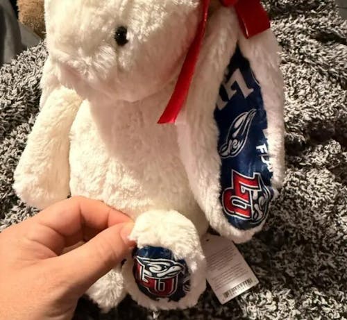 Custom College Jellycat Bashful Bunny