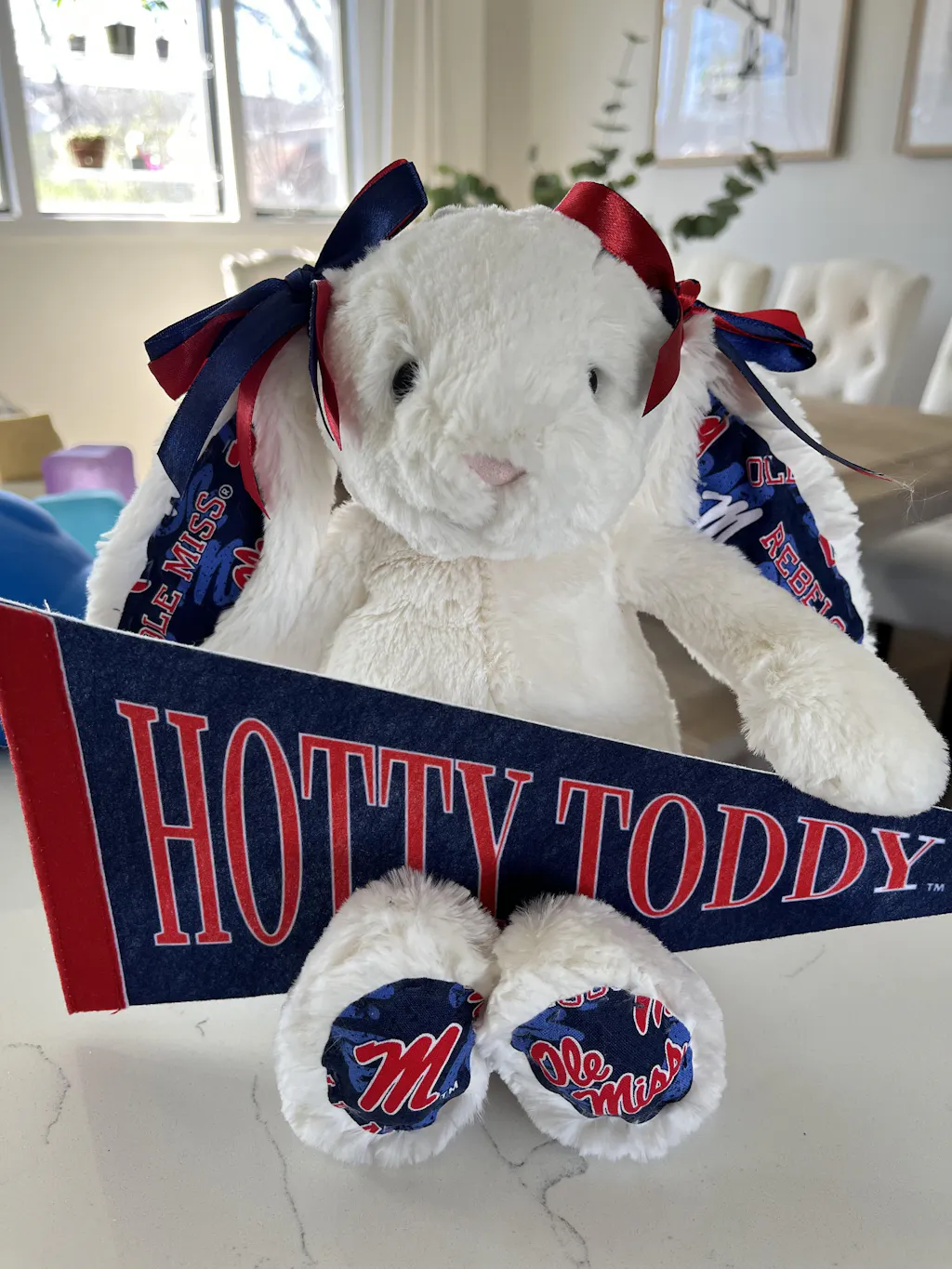 University of Mississippi (Ole Miss) Custom College Jellycat Bashful Bunny