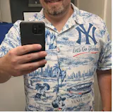 NYY Baseball New York City Mascot Button-Up Hawaiian Shirt
