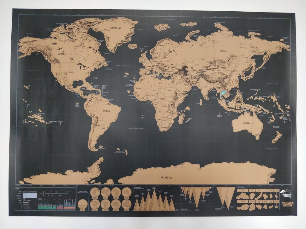 Buy Scratch World Map Travel Gift Online India Bigsmall.in