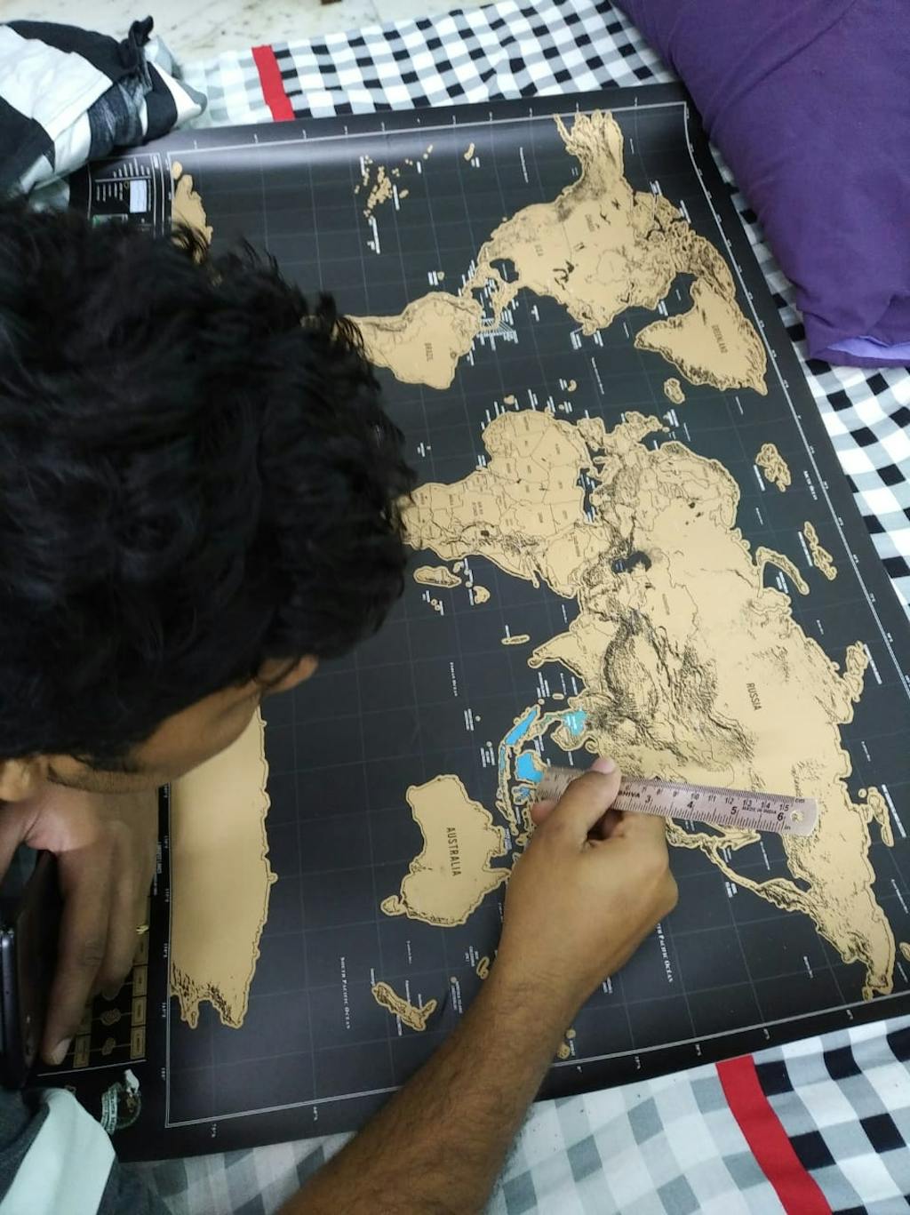 Buy Scratch World Map Travel Gift Online India Bigsmall.in