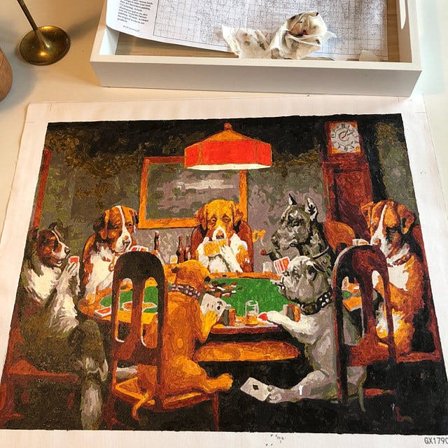 Dogs Playing Poker Cassius M. Coolidge Paint by