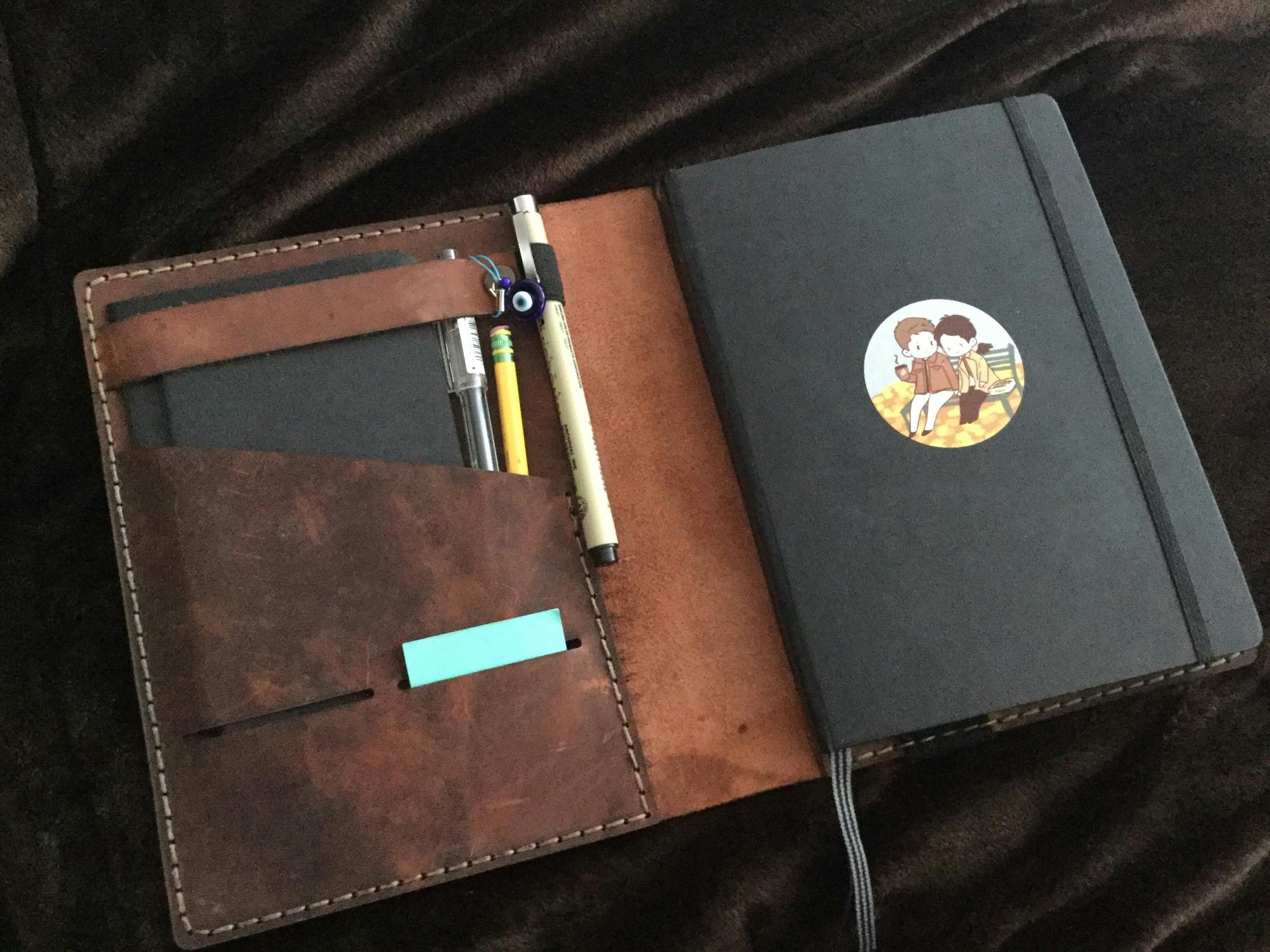 iPad Mini & Large Moleskine CoverBrown Galen Leather