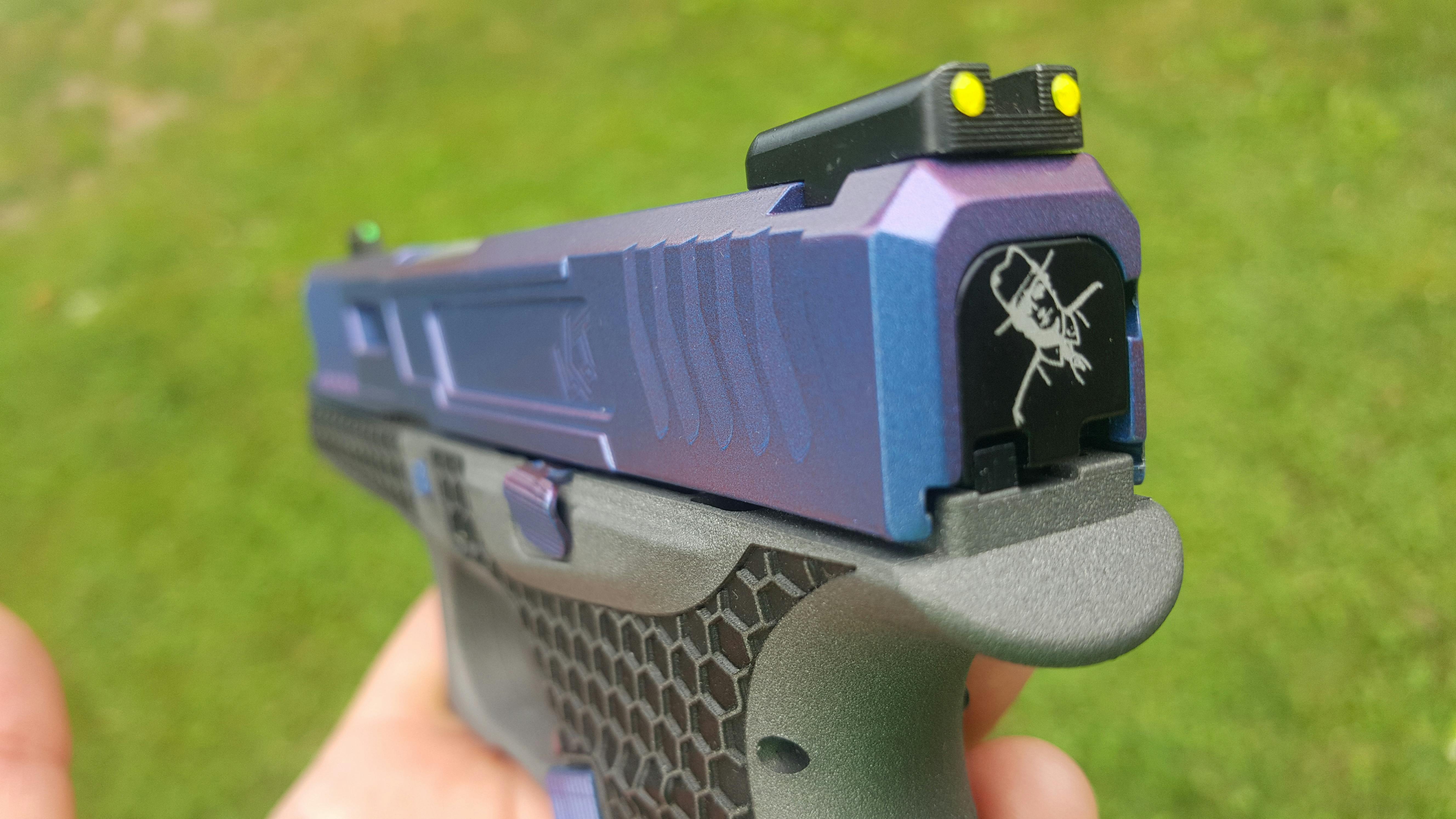 Glock or M&P Engraved Slide Cover Plate Gun Gifts Gun Goddess