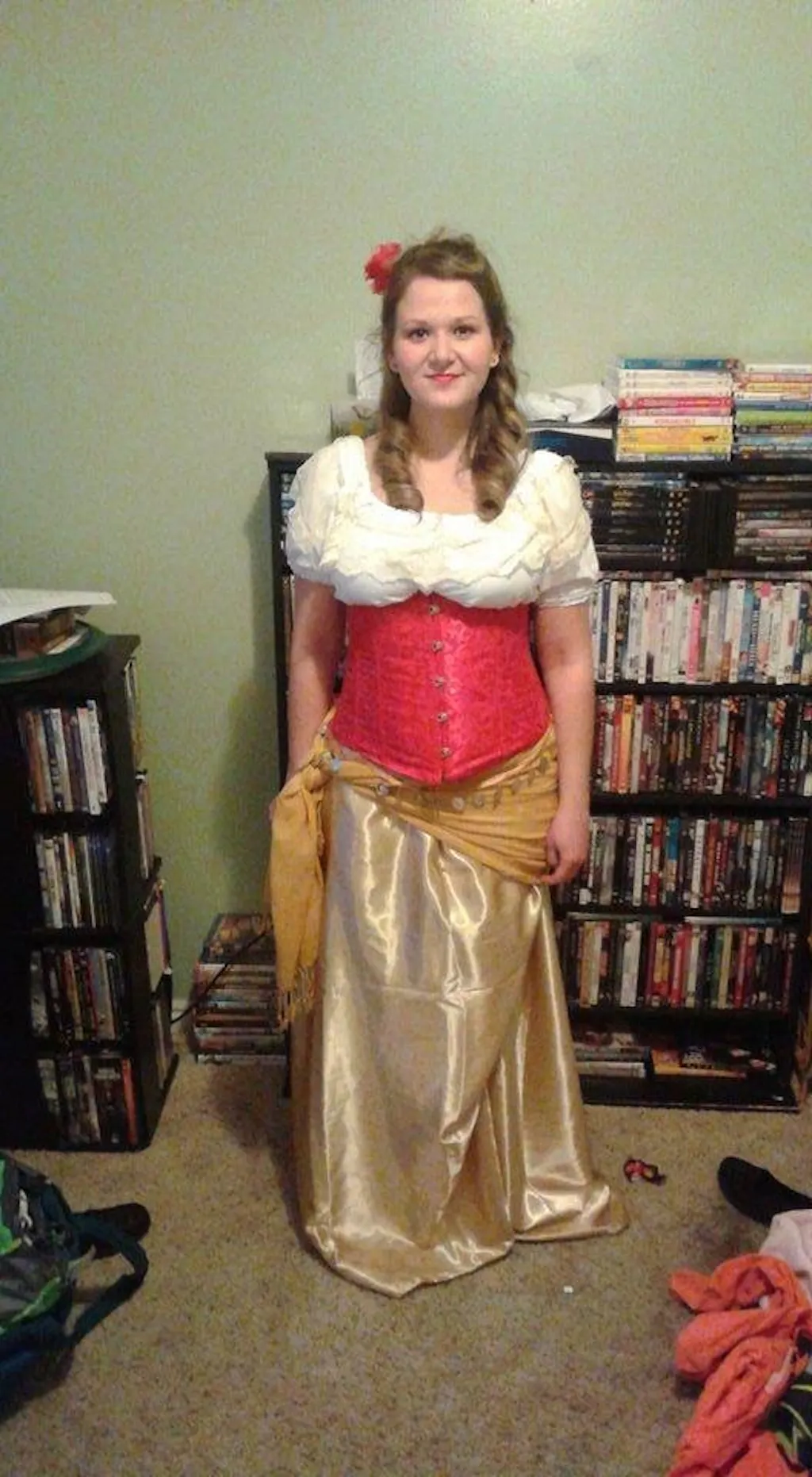 Lasanna Dark Beige Satin Brocade Underbust Corset
