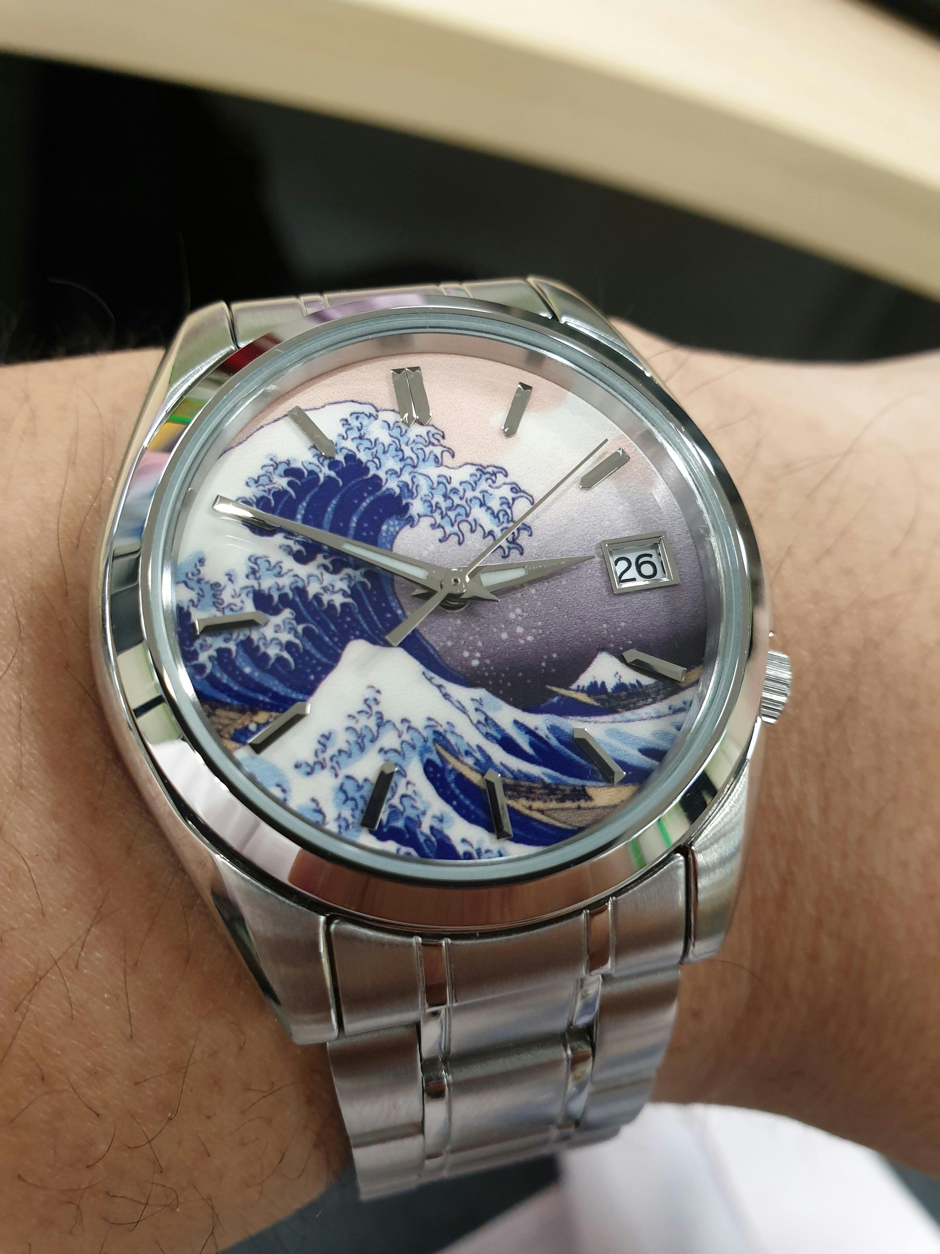 The Great Wave off Kanagawa Dial (Date) - SEIKO Mod Part - Lucius Atelier