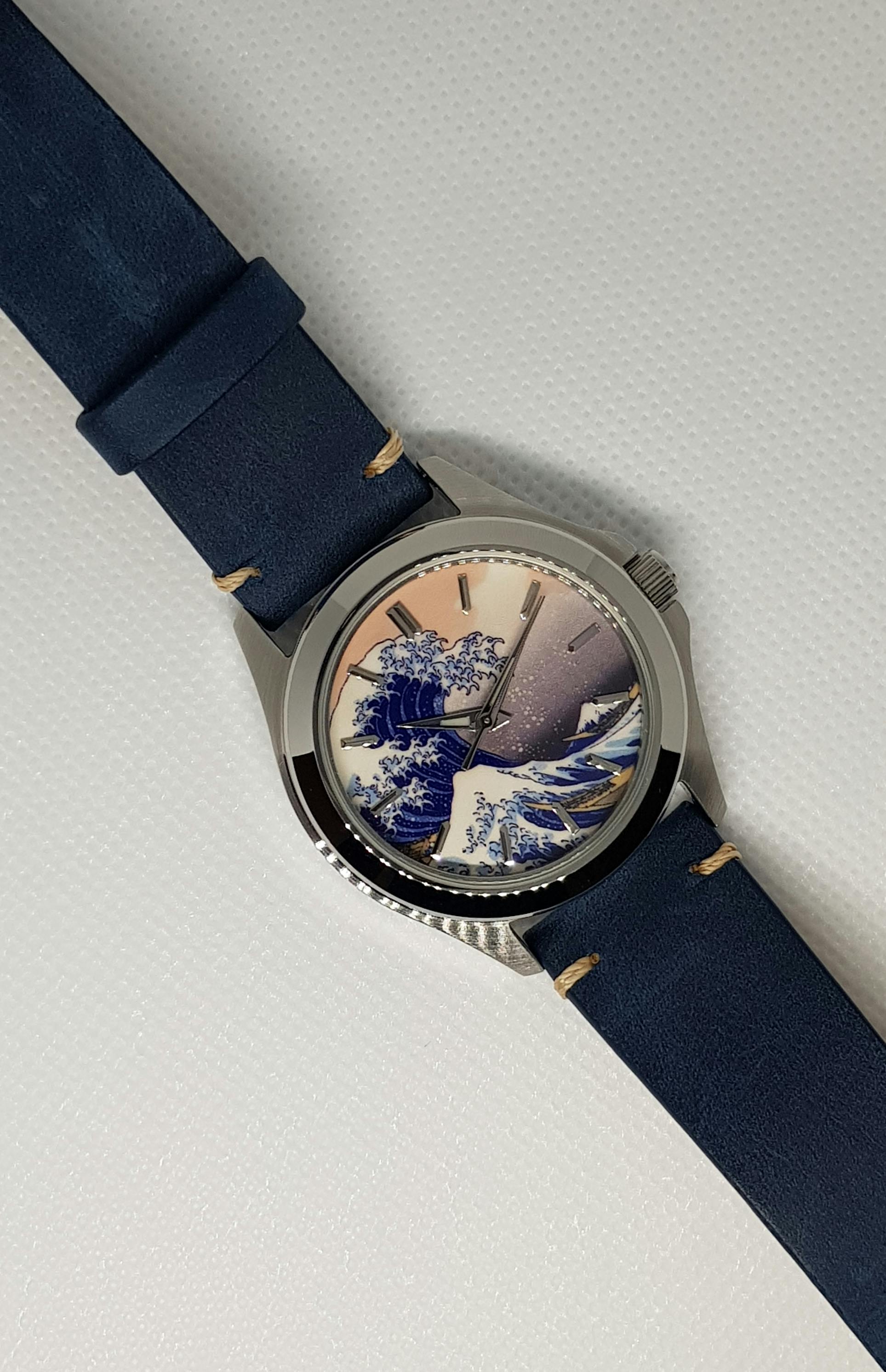 The Great Wave off Kanagawa Dial (No Date) - SEIKO Mod Part - Lucius Atelier