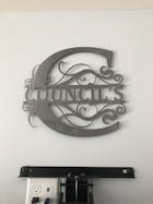 Regal Split Letter Monogram Metal Wall Art