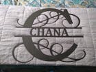 Fancy Split Letter Monogram Metal Wall Art