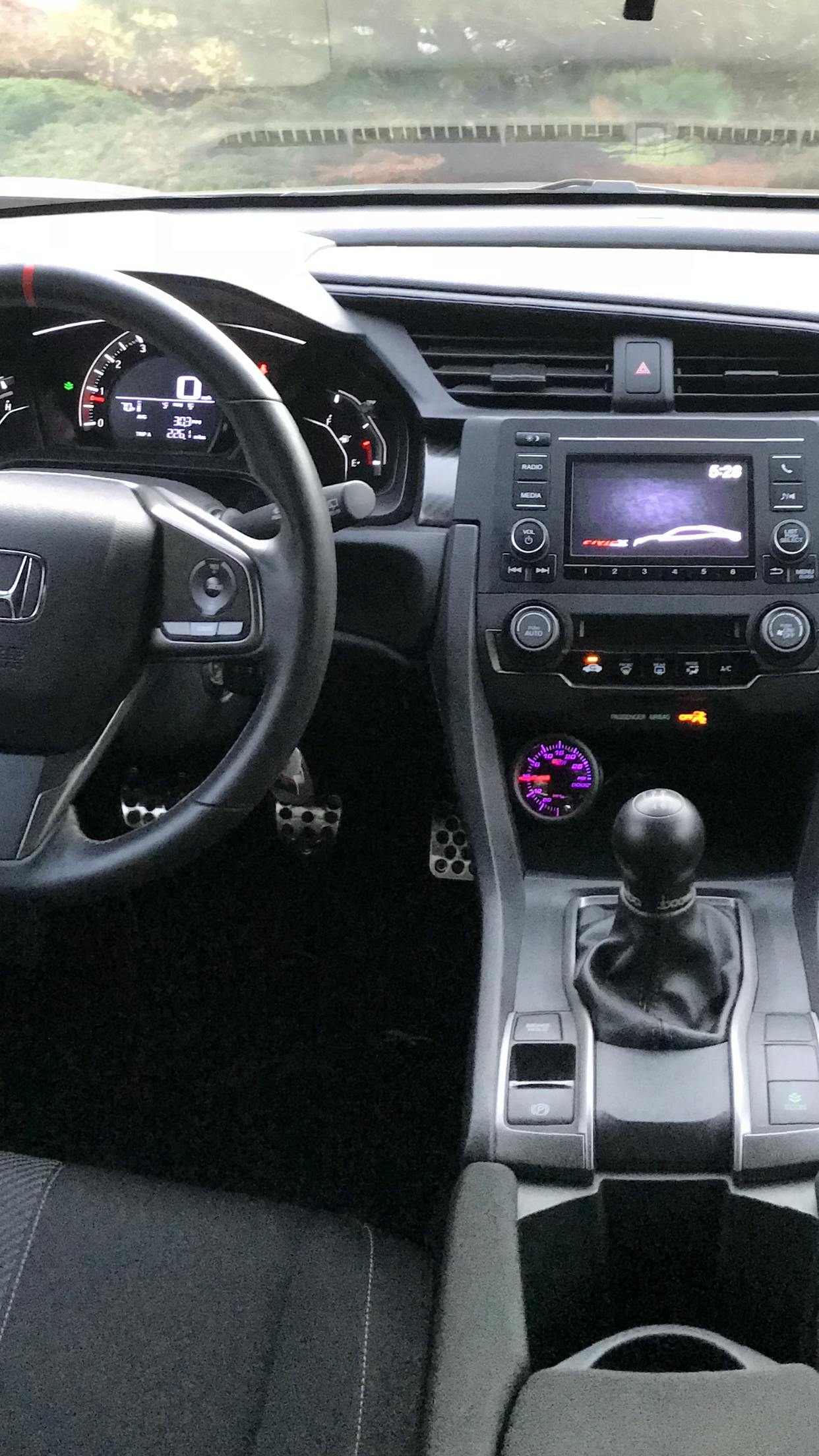 Honda Civic Si Boomba Racing ROUND 420g Shift Knob Black/White for 2017 