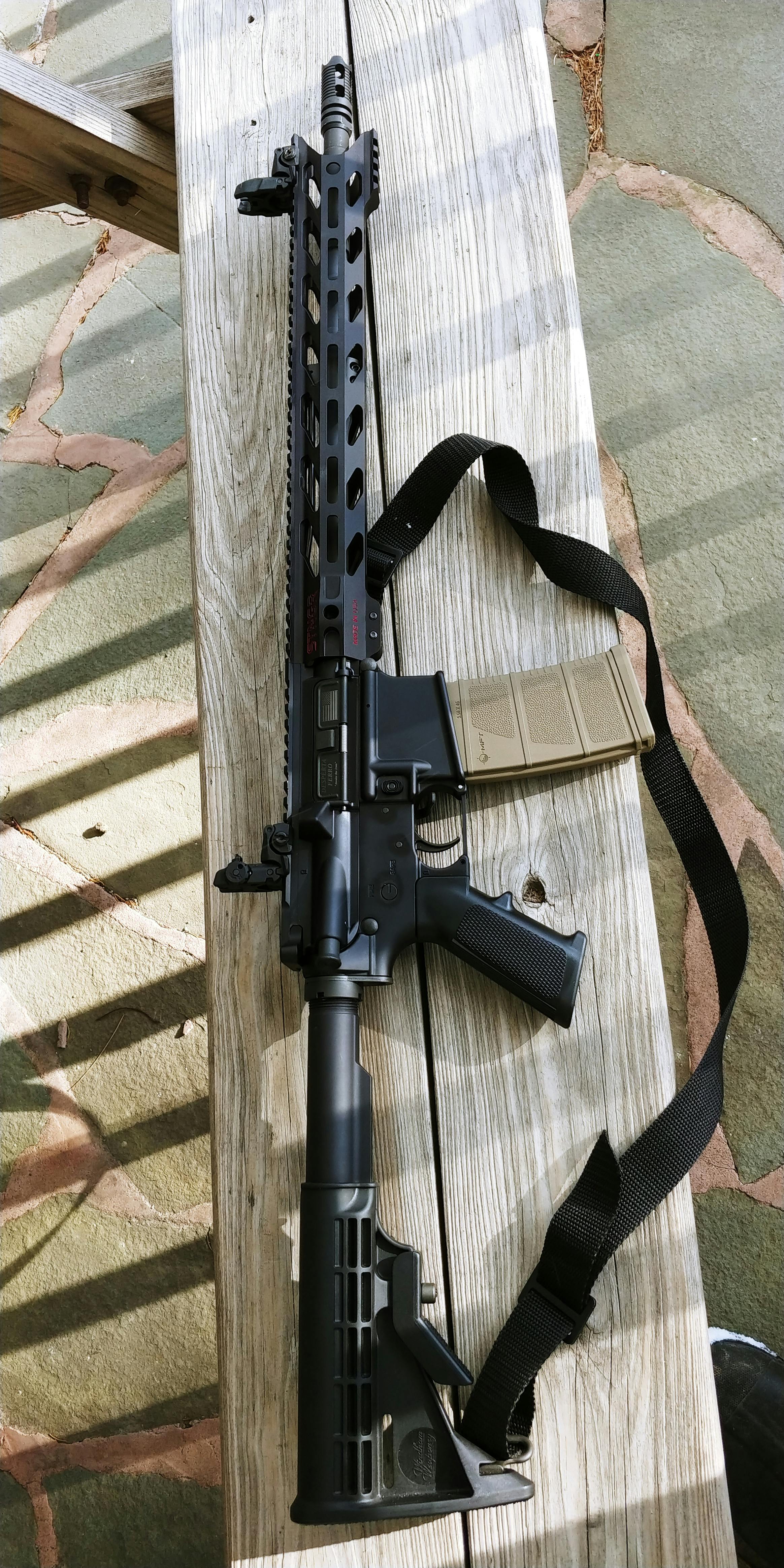 HWK KeyMod Free Float Handguard 15" AR15/M4 STNGR 15HK