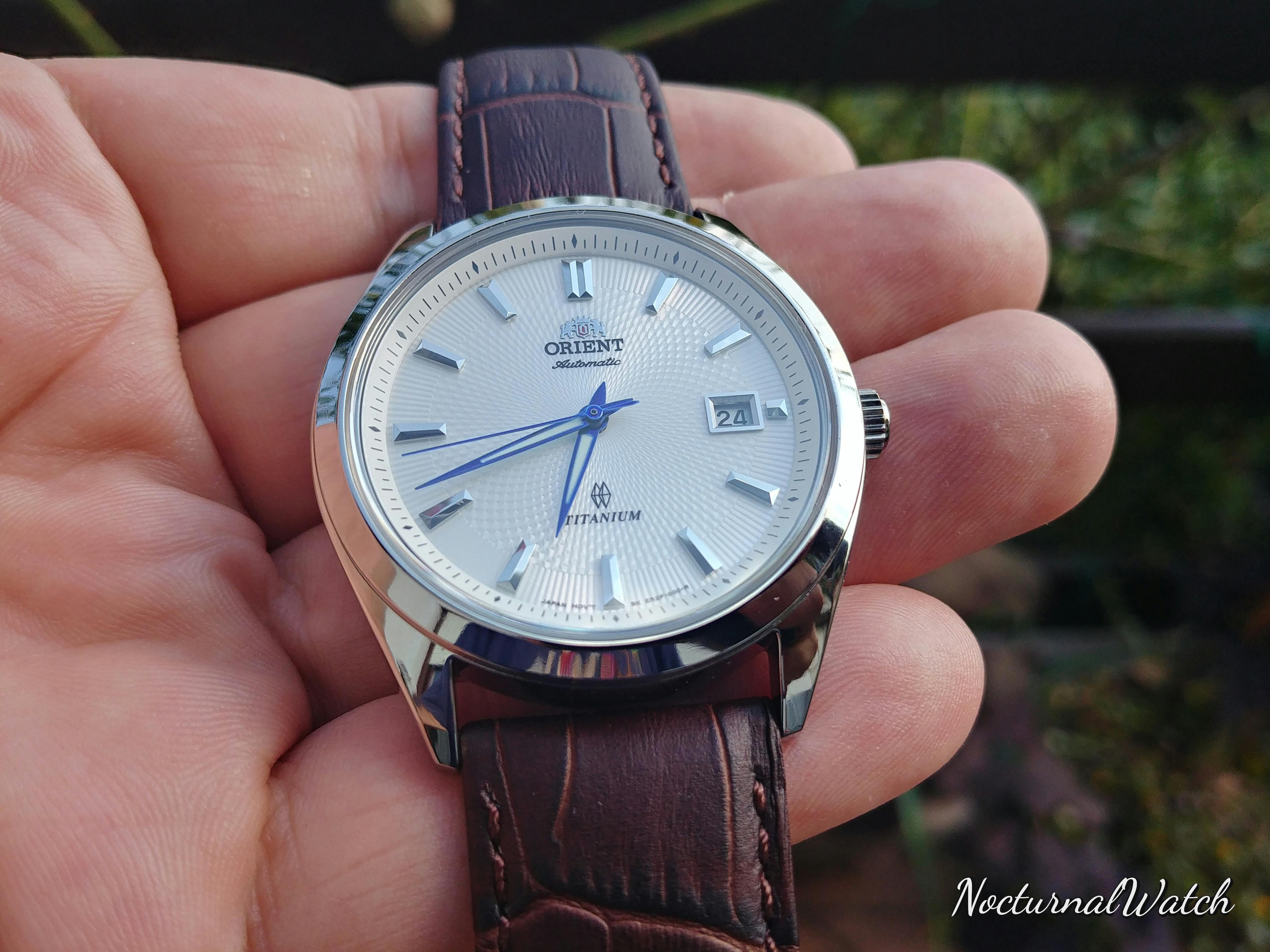 Orient automatic titanium watch hotsell