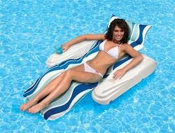 Poolmaster rio sun adjustable floating chaise lounge 70745 sale