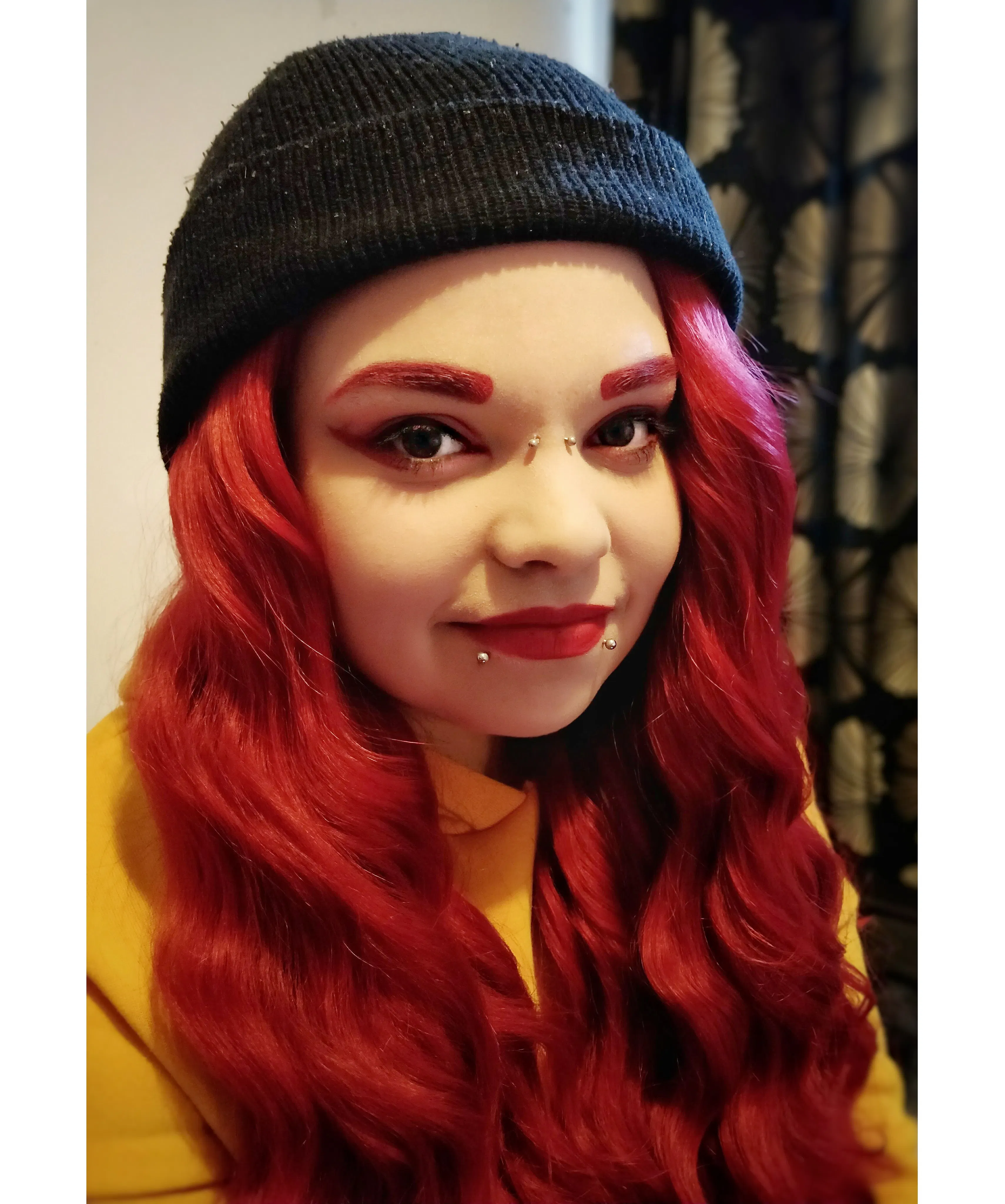 Wavy Red Lace Front Synthetic Wig LF355