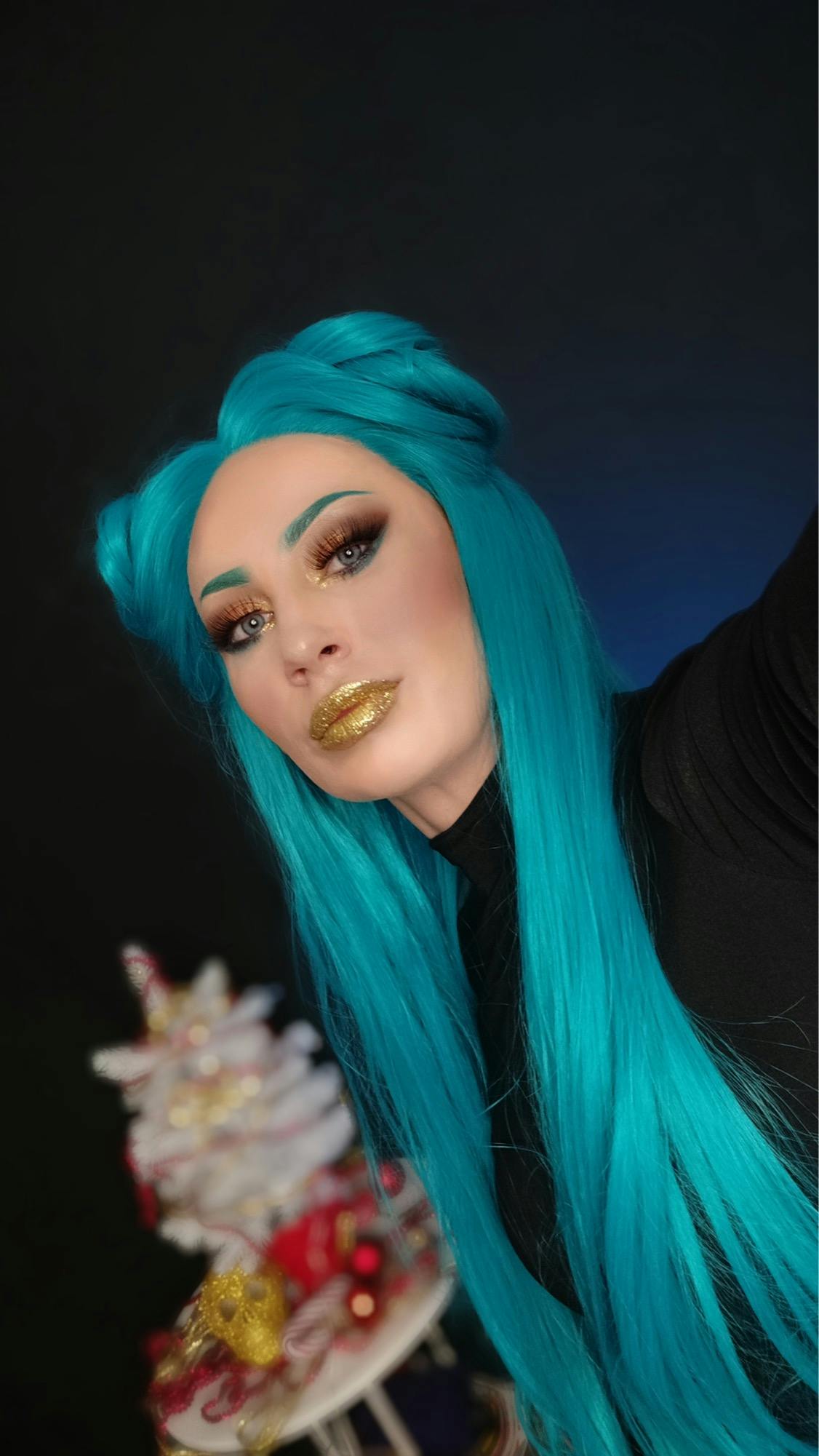 turquoise wig lace front