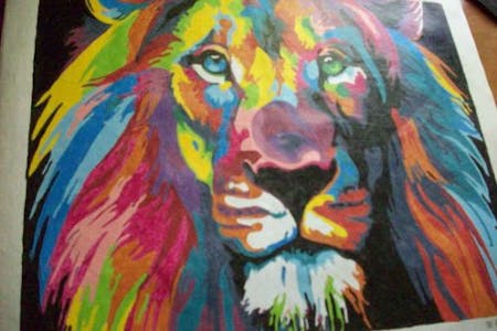 Abstract Colorful Lion