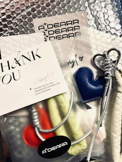 PUFFY HEART CHARMS PINK