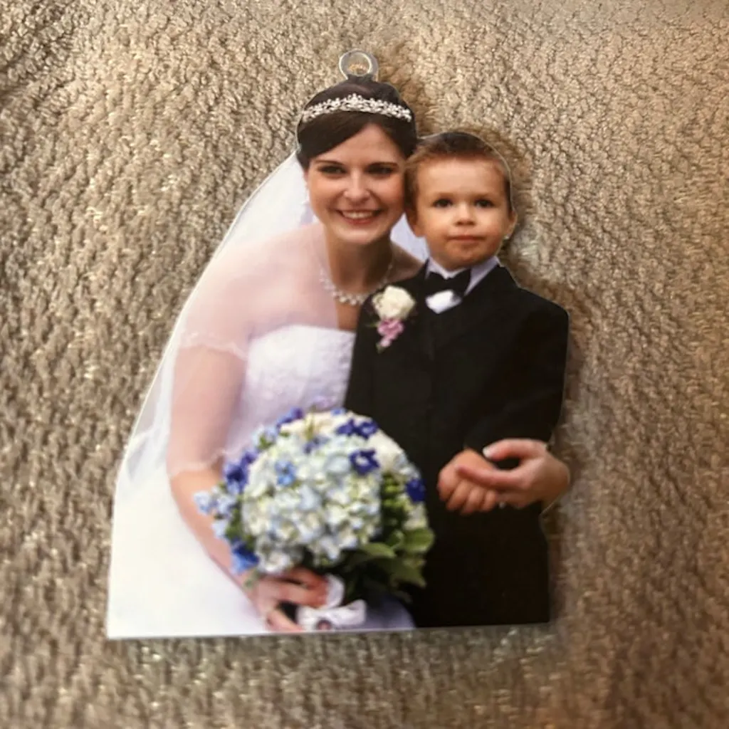 Customized photo ornament family forever v4 personalized photo mica