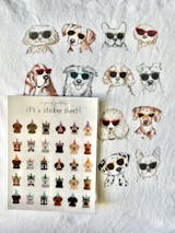 Colorful Dogs Clear Stickers