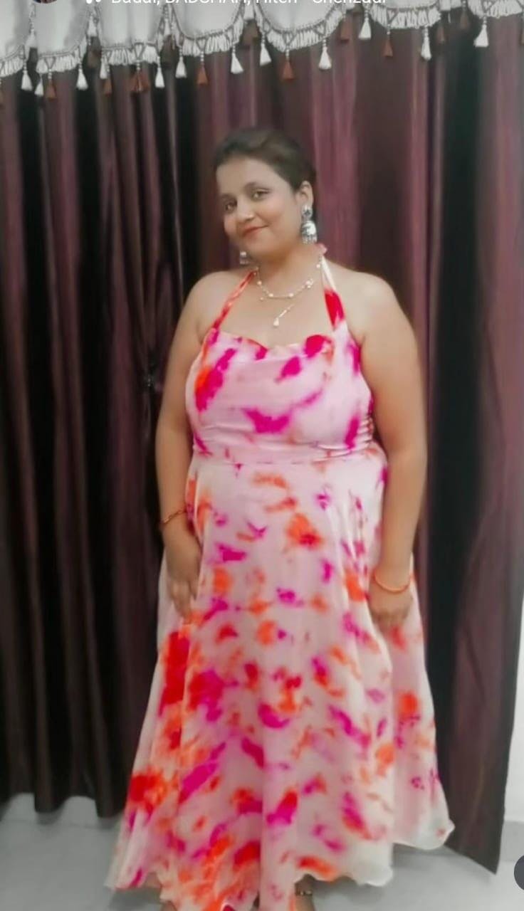 Buy Pink Marshmello Tie & Dye Organza Dress online in India at