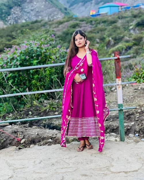 Sparkling Purple Gotapatti Suit Set