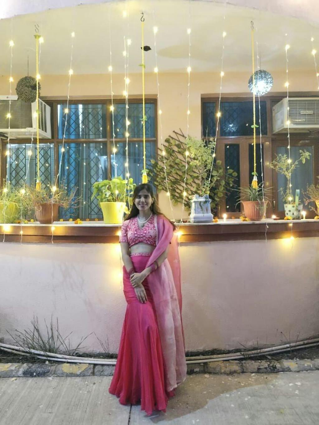 Razzle Pink Embroidered Tabby Silk Lehenga Set