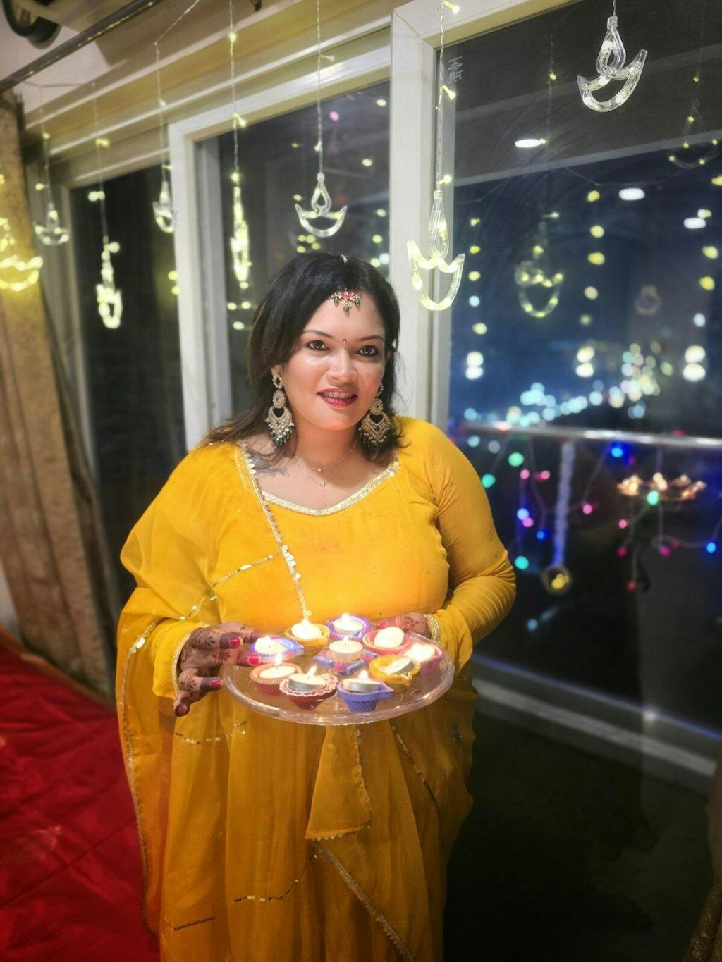 Shimmering Mustard Sequin Georgette Suit Set