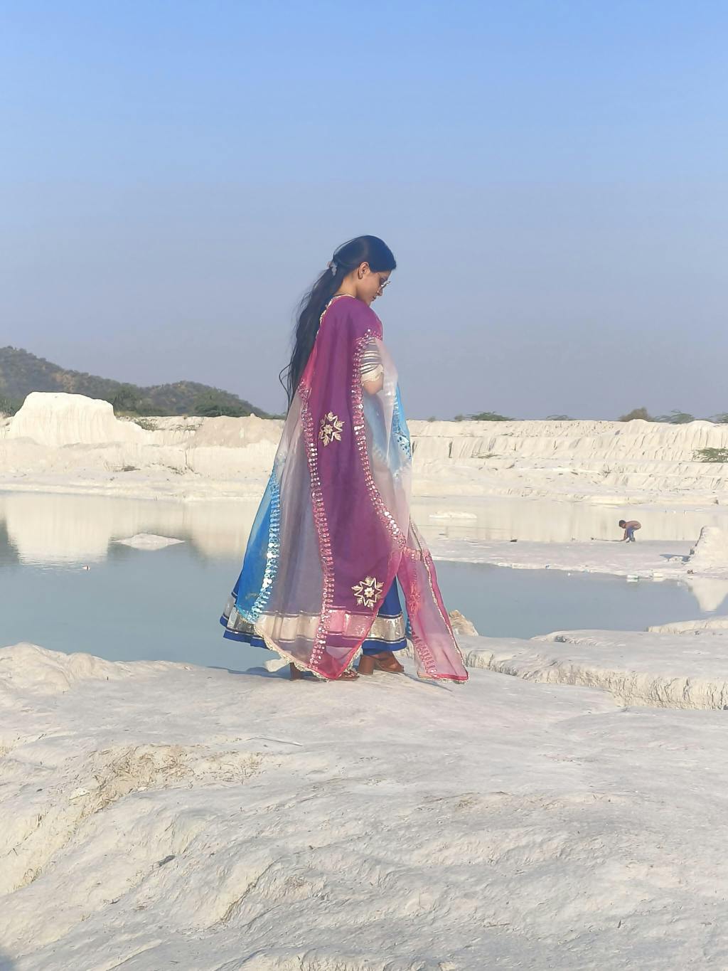 True Navy Gotapatti Anarkali Set