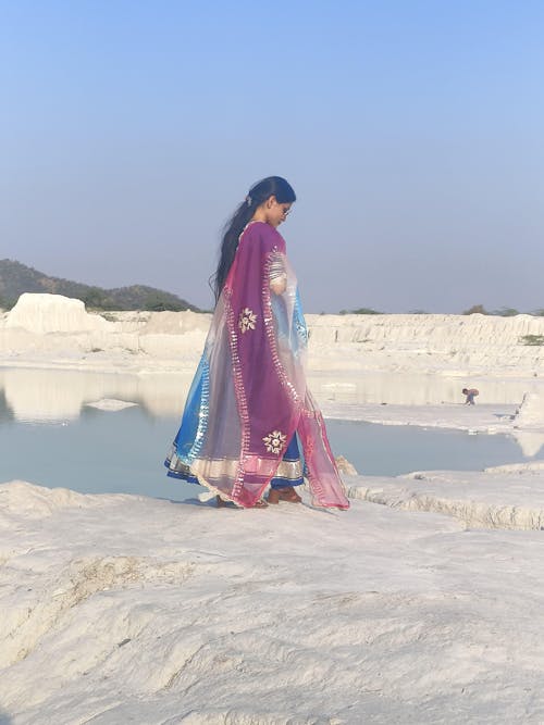 True Navy Gotapatti Anarkali Set