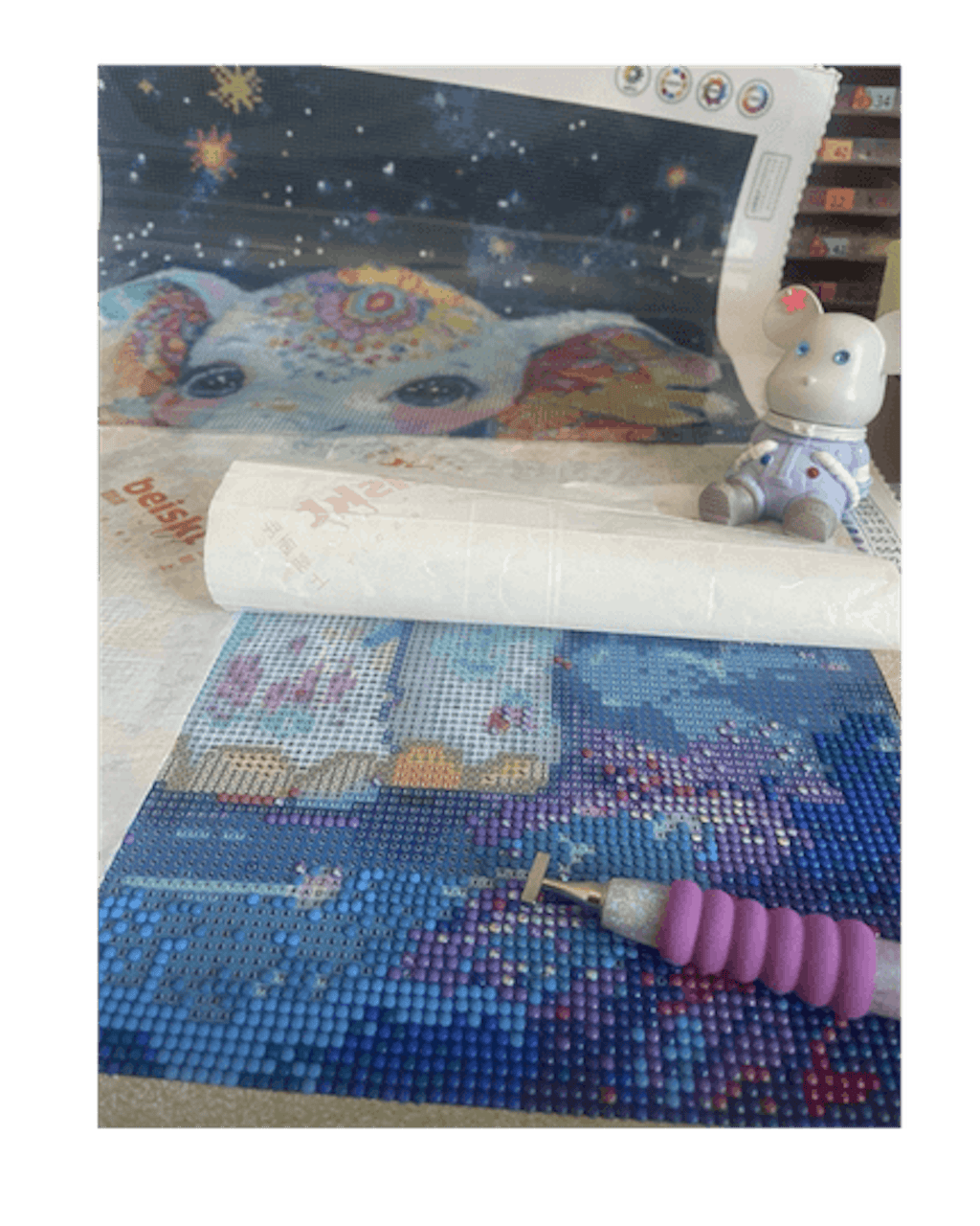 Starry Sky Elephant Diamond Painting